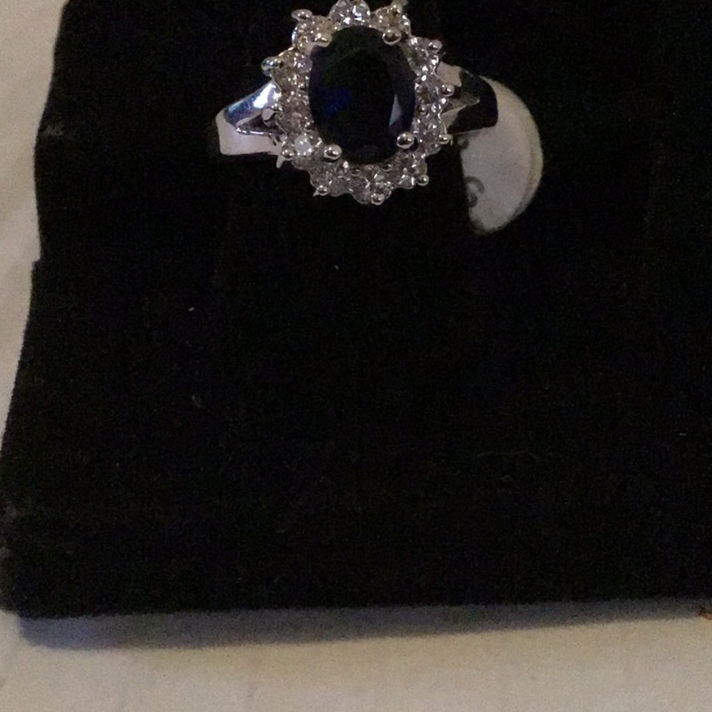 Deep Blue Tanzanite Ring